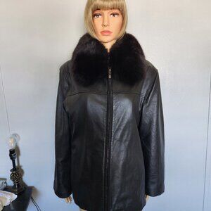 #618 Leather/fox fur